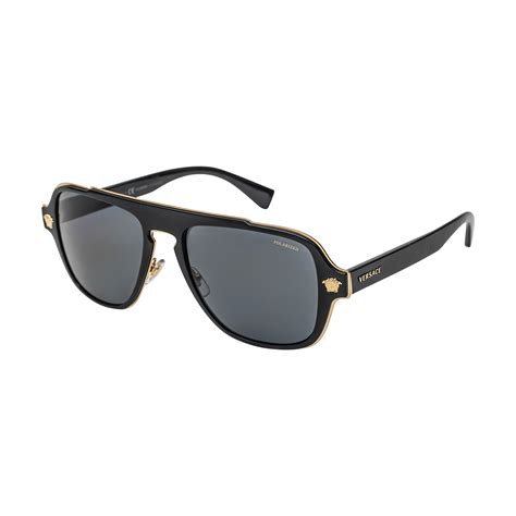 versace men's black sunglasses|versace polarized sunglasses for men.